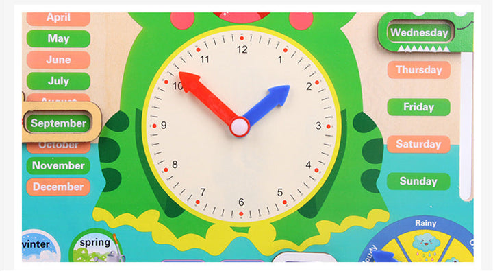 Unlock Learning with the Montessori Wooden Weather Calendar Clock
