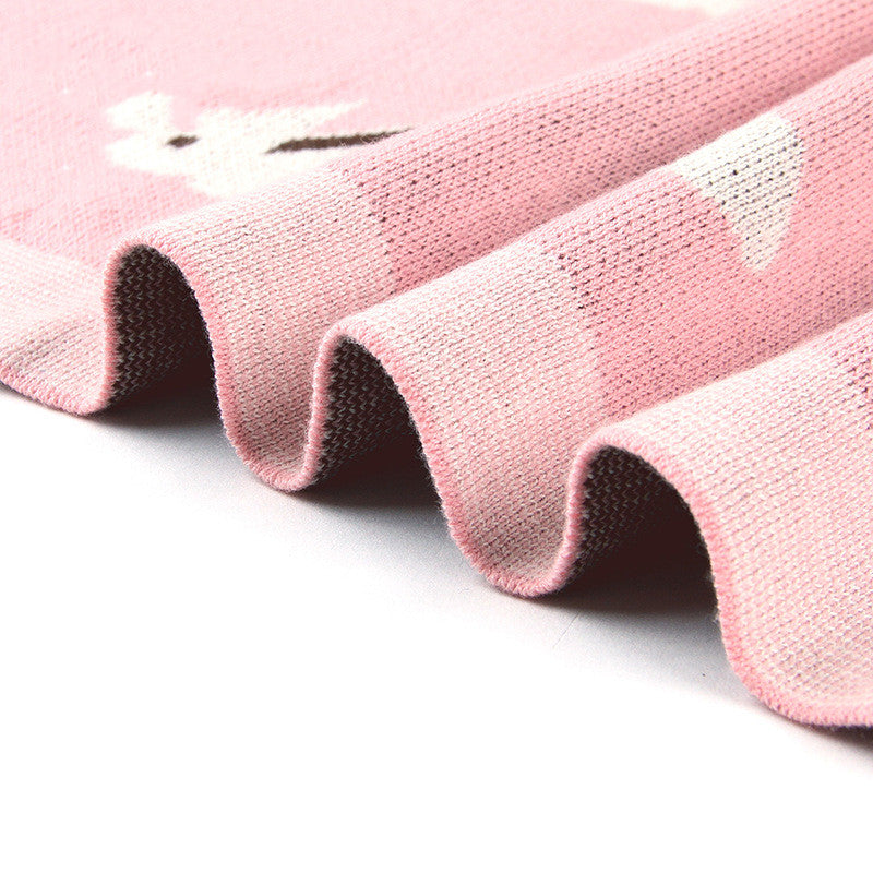 The Ultimate Comfort for Your Little One: Knitted Bunny Baby Windproof Blanket
