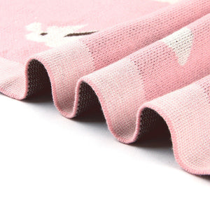 The Ultimate Comfort for Your Little One: Knitted Bunny Baby Windproof Blanket
